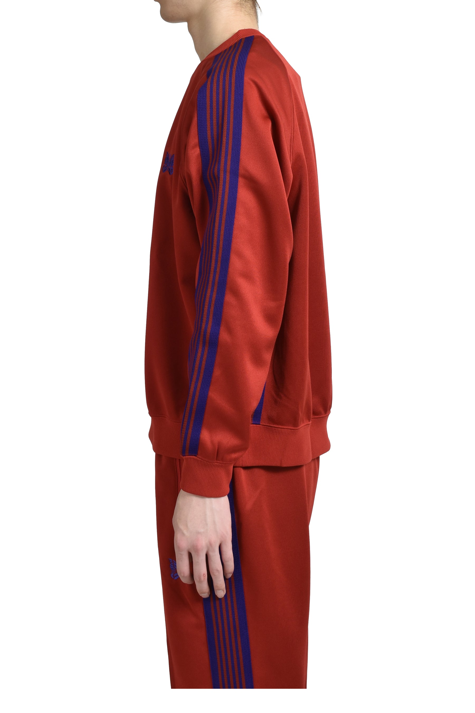 TRACK CREW NECK SHIRT - POLY SMOOTH / RED