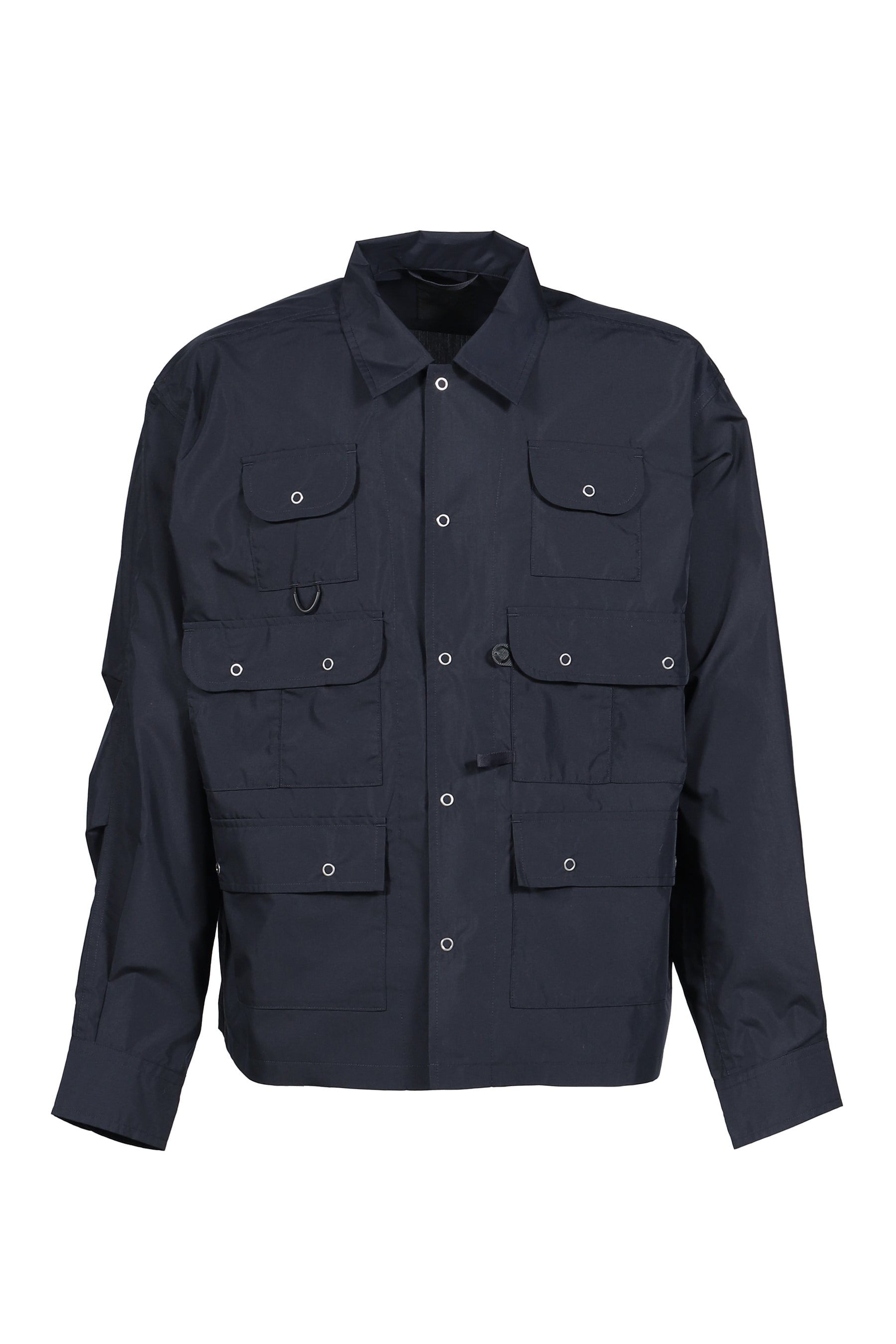 TECH MULTI FISHING POCKET SHIRT L/S SOLID / D.NVY