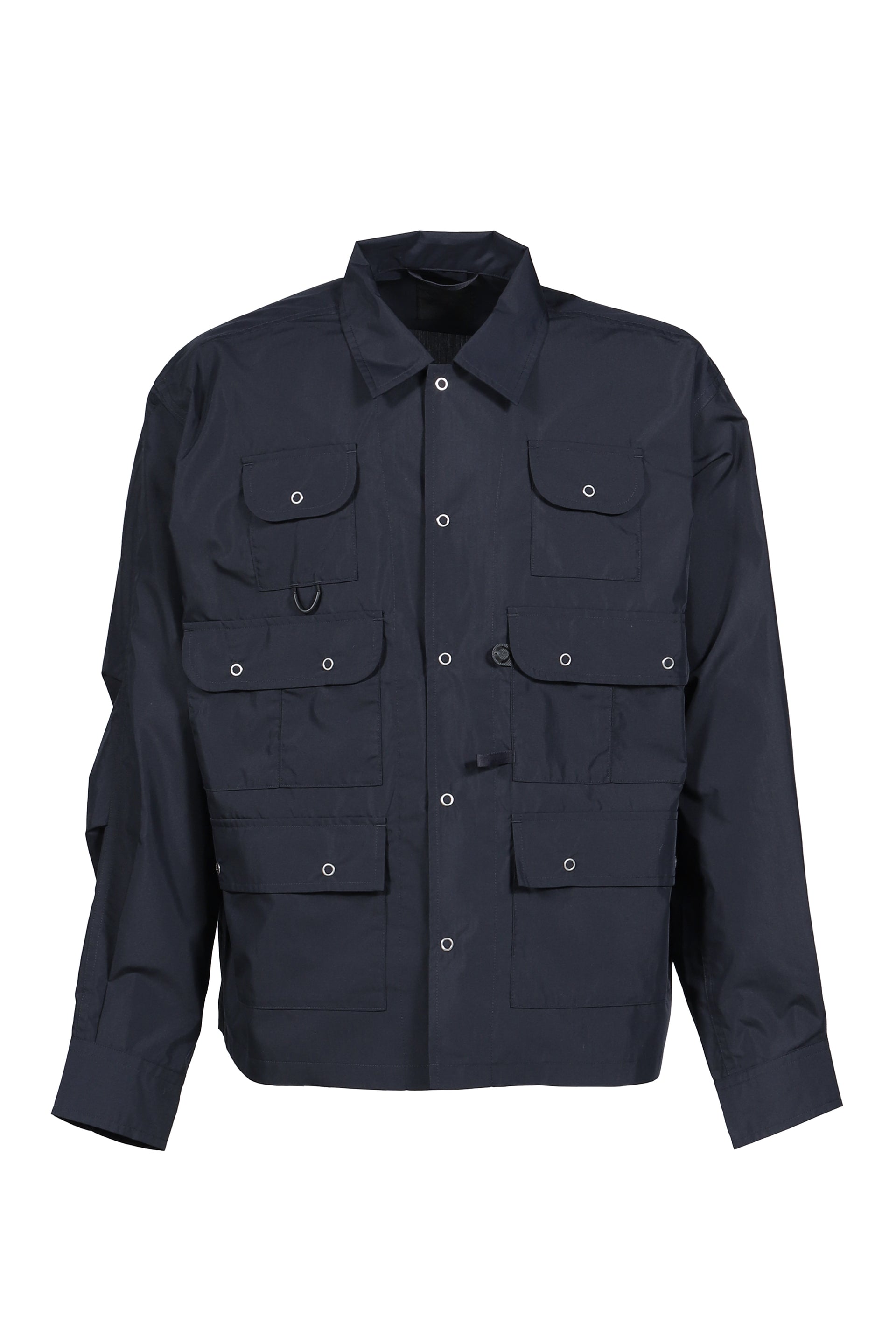 TECH MULTI FISHING POCKET SHIRT L/S SOLID / D.NVY