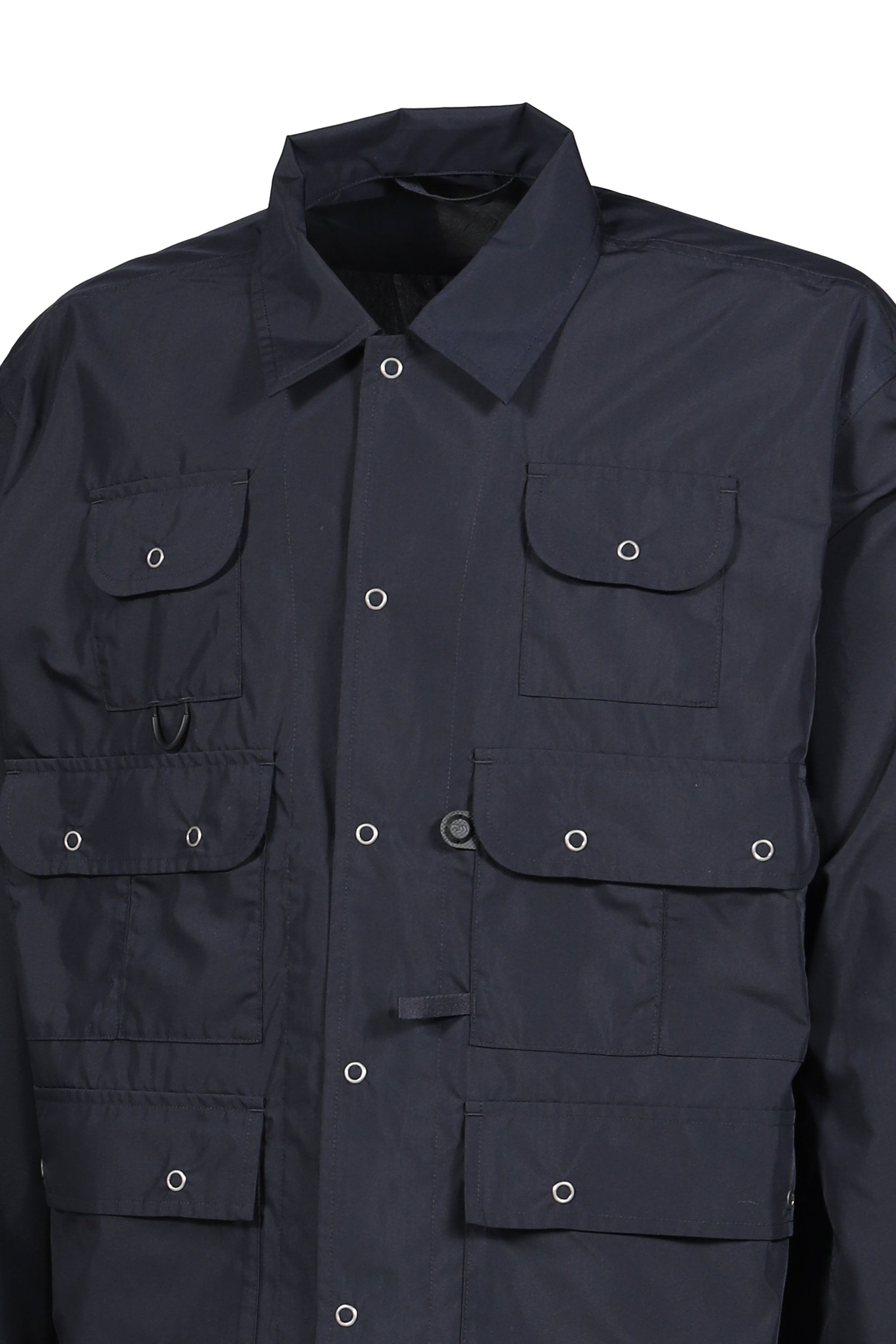 TECH MULTI FISHING POCKET SHIRT L/S SOLID / D.NVY