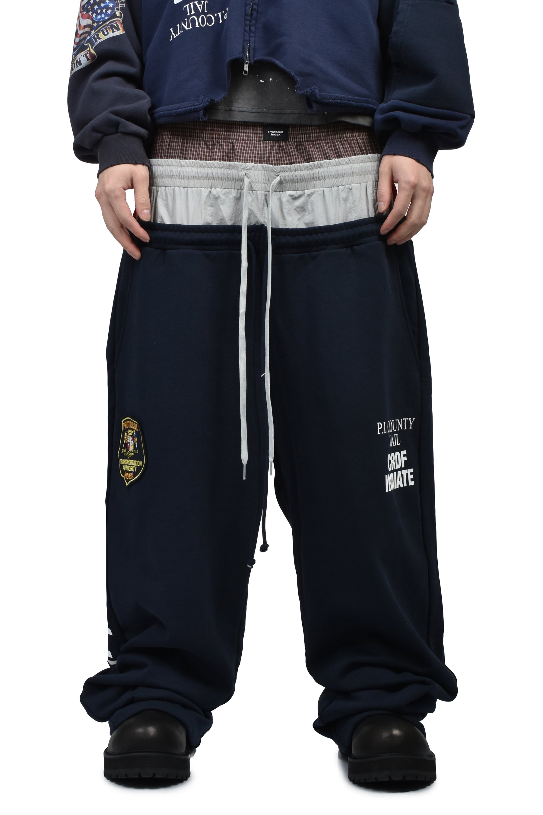 3 LAYERED SWEATPANTS (EXCLUSIVE) / NVY
