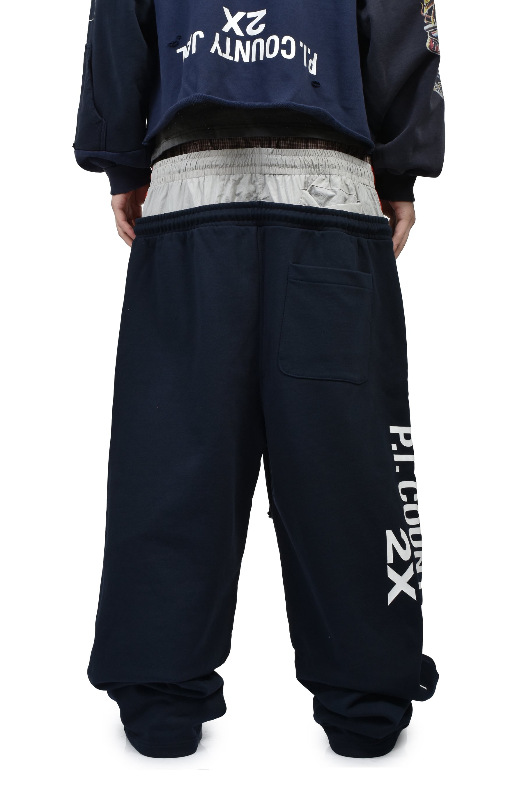 3 LAYERED SWEATPANTS (EXCLUSIVE) / NVY