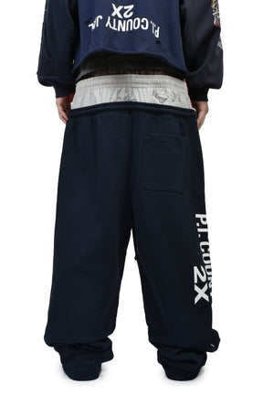 3 LAYERED SWEATPANTS (EXCLUSIVE) / NVY