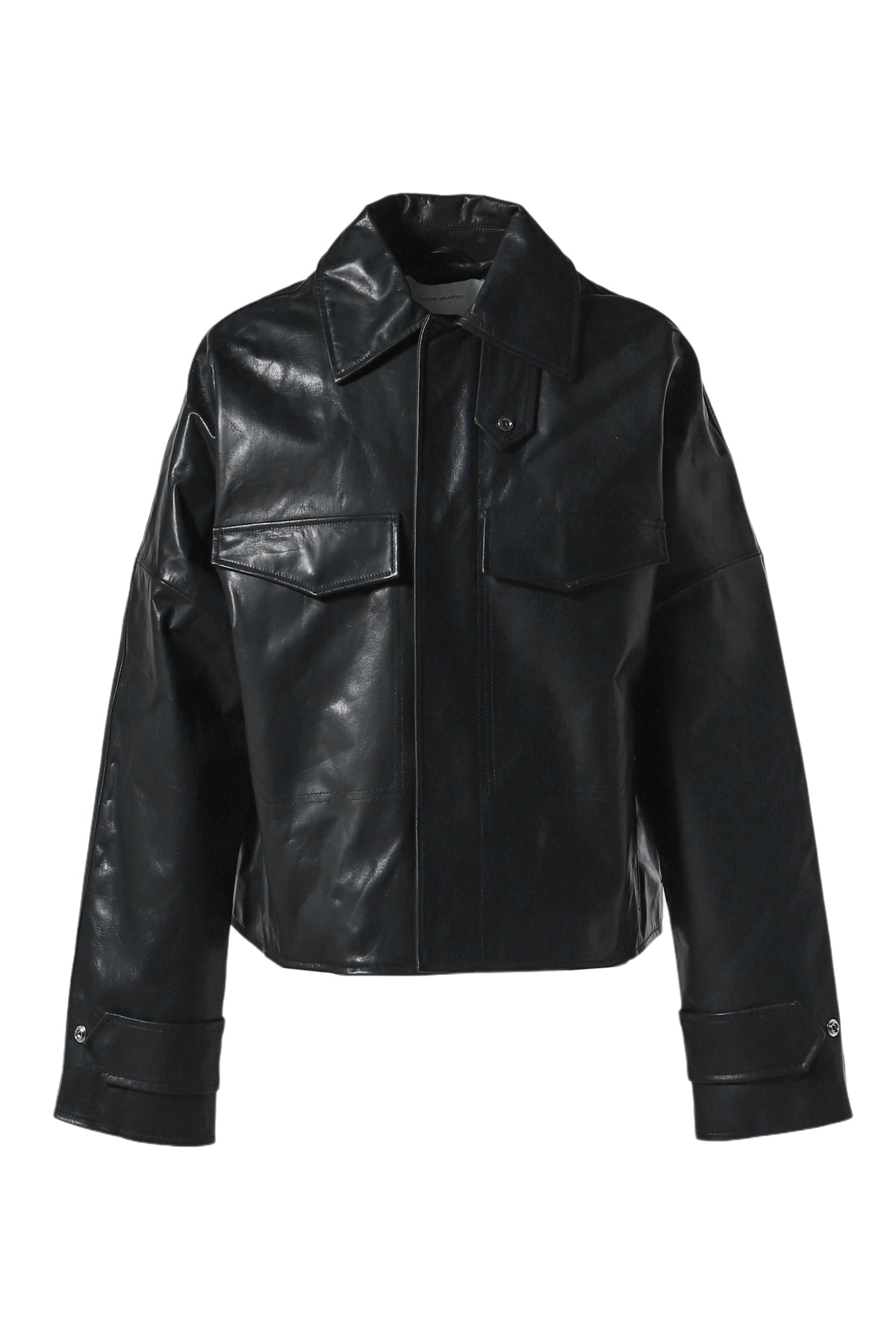 CACHE LEATHER JACKET / BLK