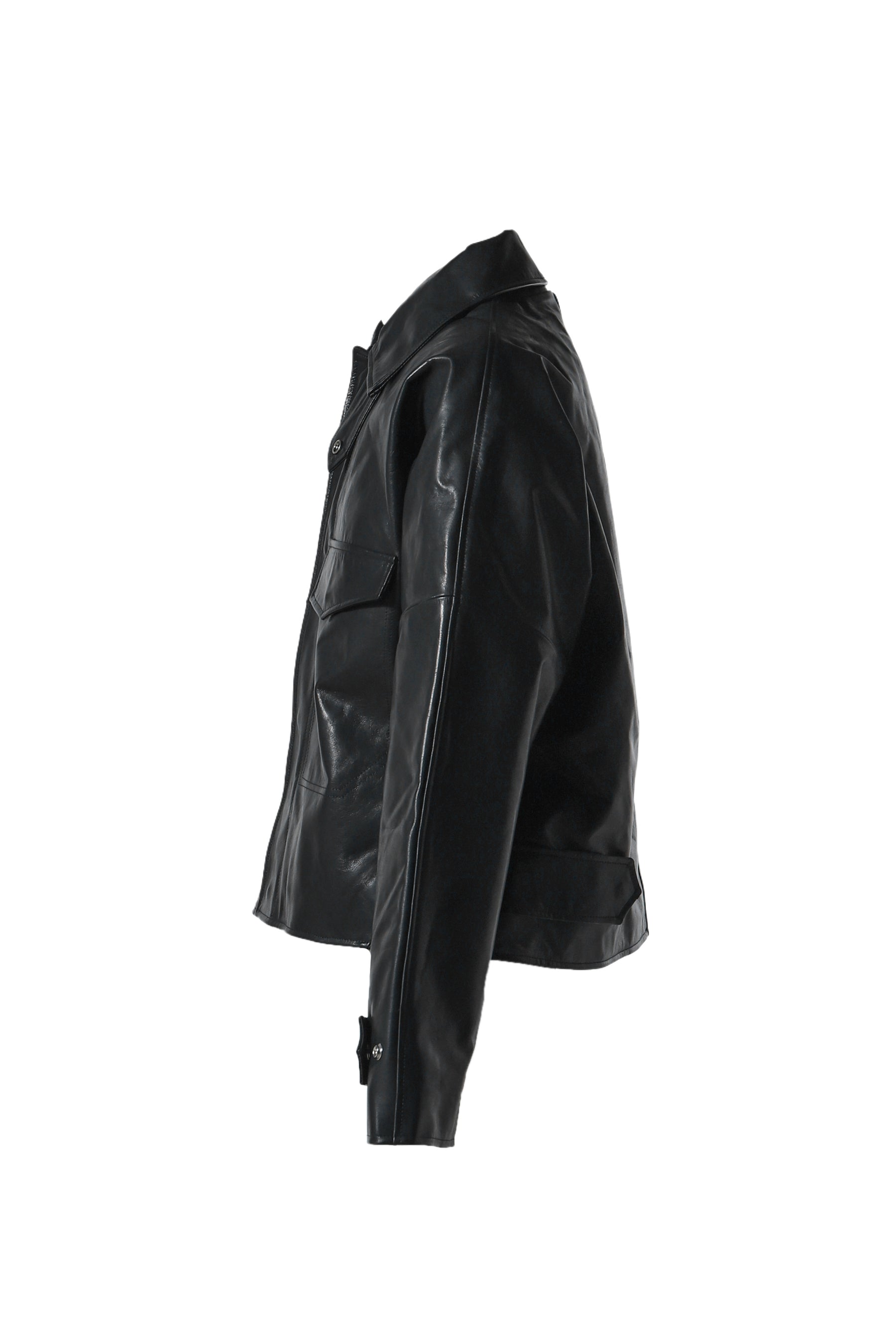 CACHE LEATHER JACKET / BLK