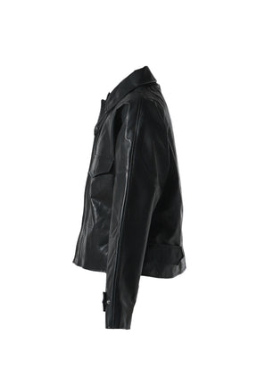 CACHE LEATHER JACKET / BLK