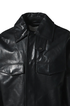 CACHE LEATHER JACKET / BLK