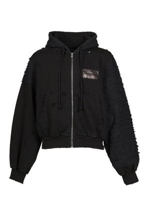 BORO ZIP HOODIE / BLK