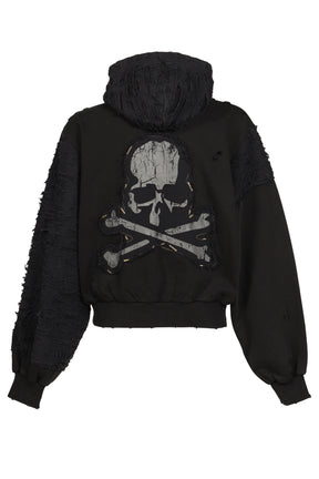 BORO ZIP HOODIE / BLK