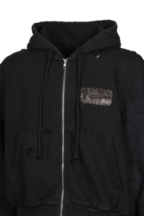 BORO ZIP HOODIE / BLK