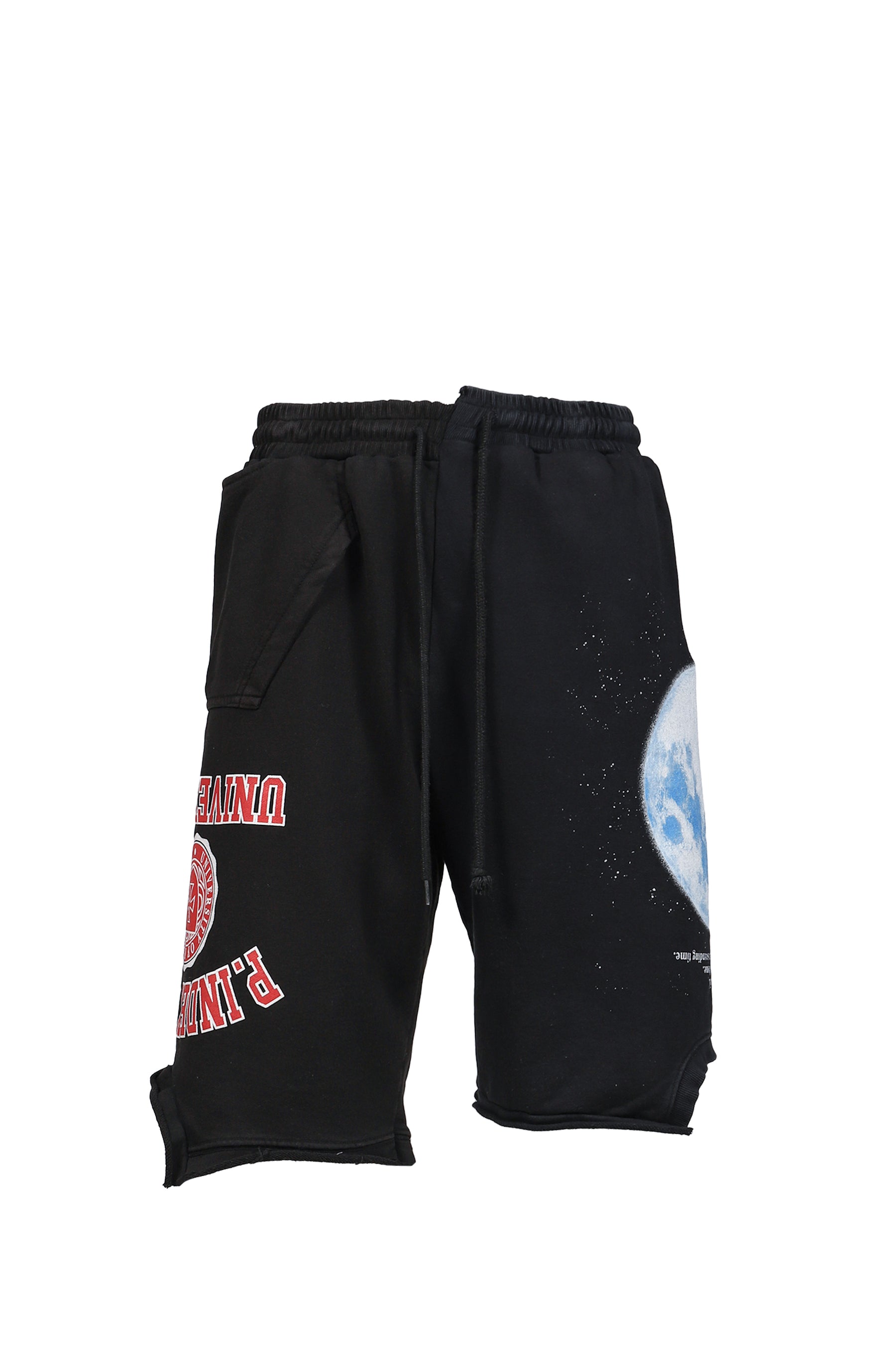 RECONSTRUCTED SWEAT SHORTS / BLK