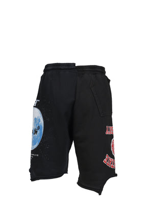 RECONSTRUCTED SWEAT SHORTS / BLK