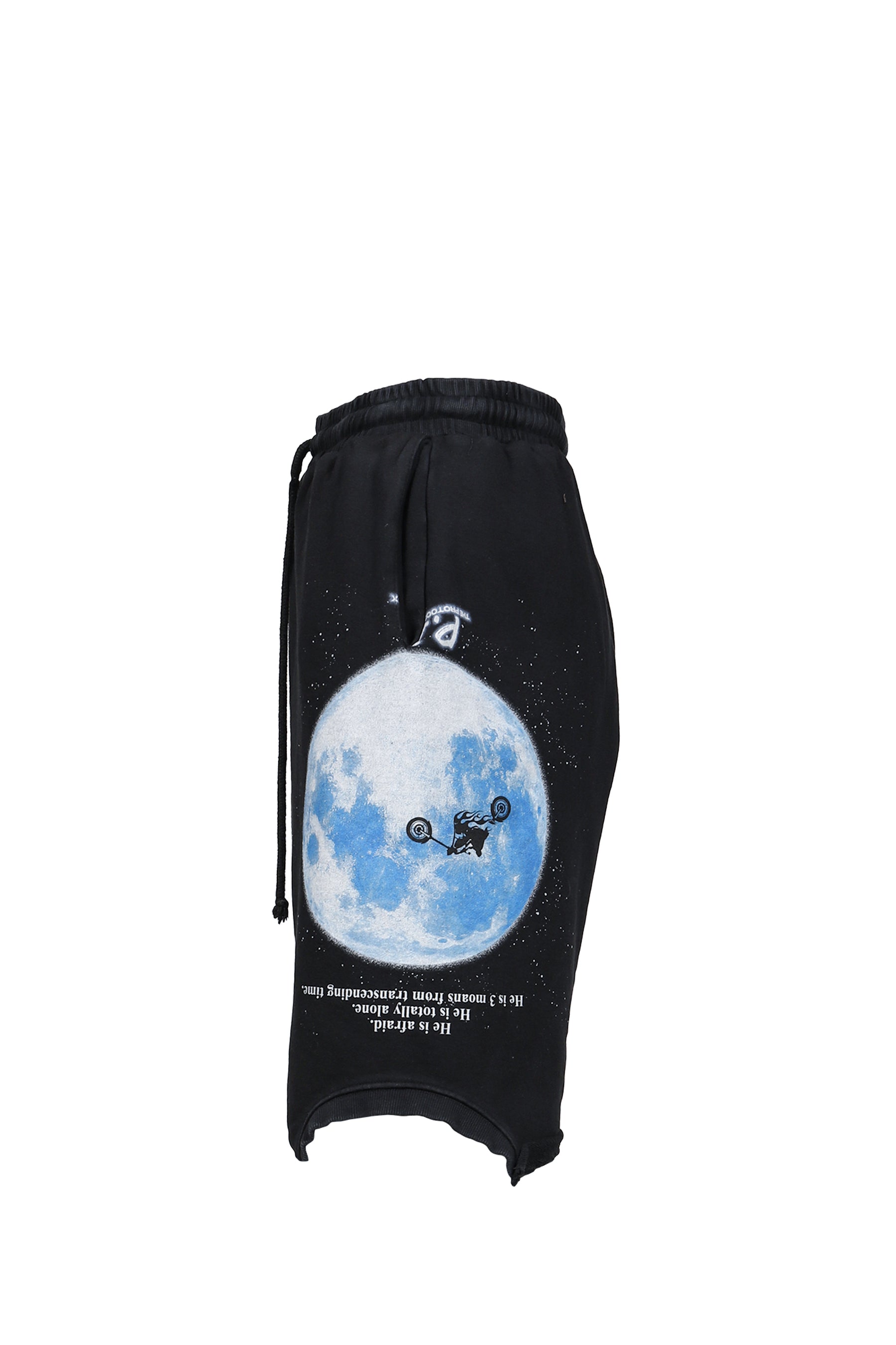 RECONSTRUCTED SWEAT SHORTS / BLK