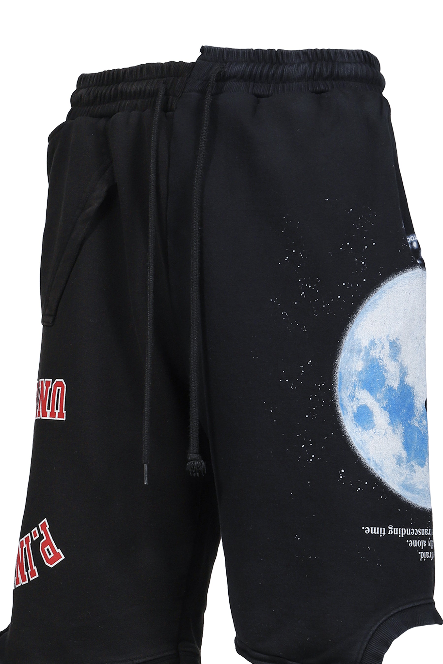 RECONSTRUCTED SWEAT SHORTS / BLK