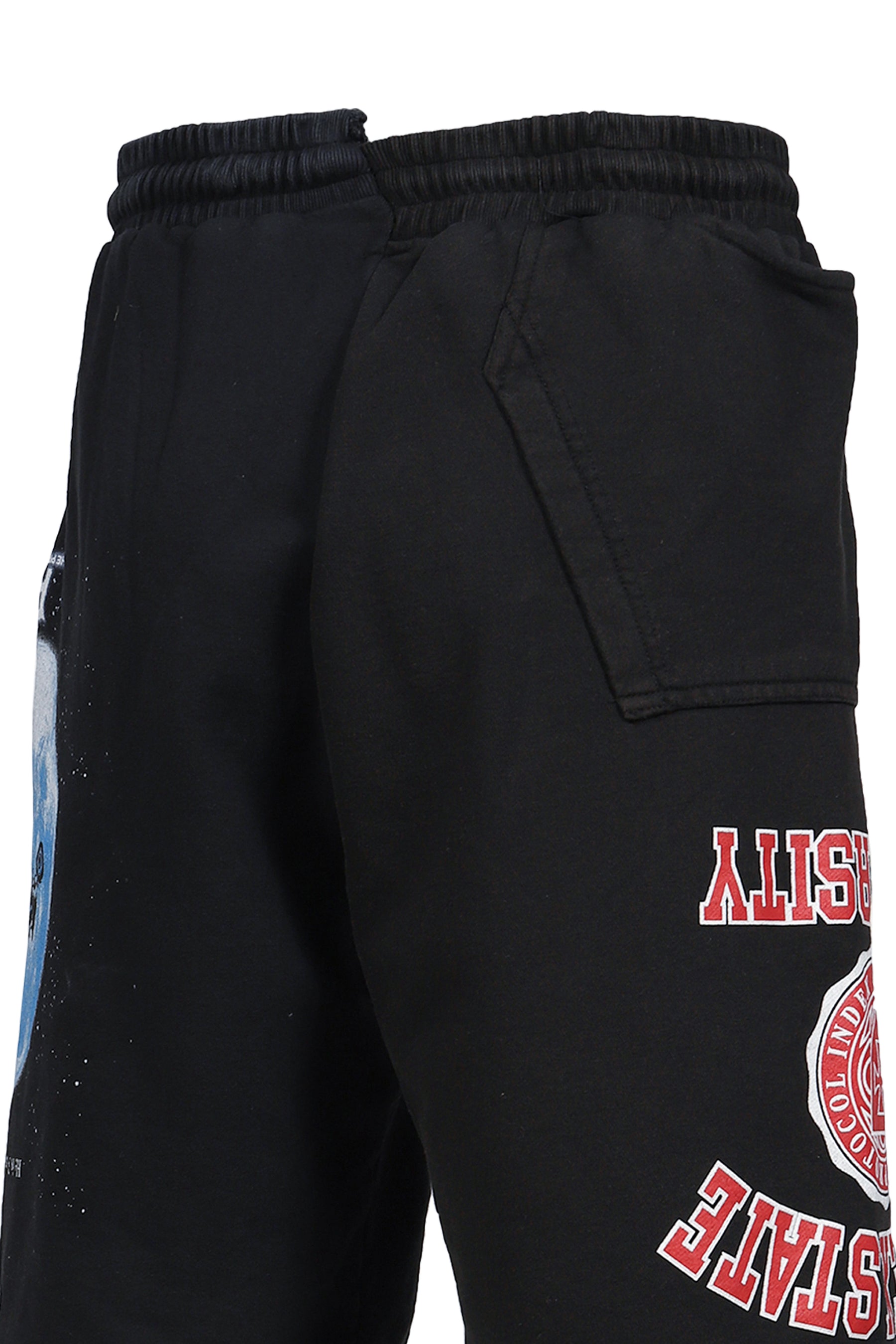 RECONSTRUCTED SWEAT SHORTS / BLK