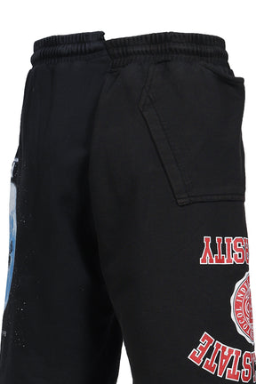 RECONSTRUCTED SWEAT SHORTS / BLK