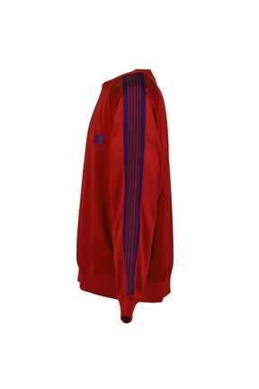 TRACK CREW NECK SHIRT - POLY SMOOTH / RED