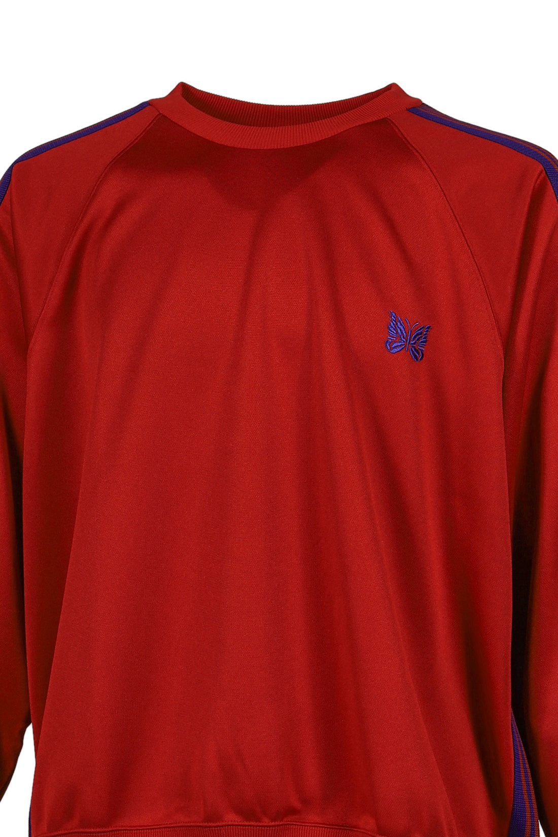 TRACK CREW NECK SHIRT - POLY SMOOTH / RED