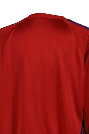TRACK CREW NECK SHIRT - POLY SMOOTH / RED