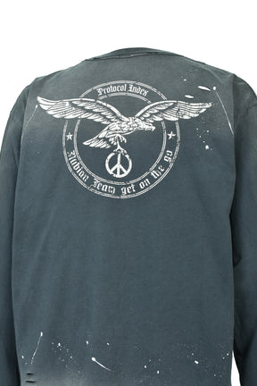 VINTAGE OVERDYED LONGSLEEVE (EXCLUSIVE) / BLK