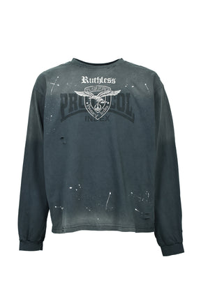 VINTAGE OVERDYED LONGSLEEVE (EXCLUSIVE) / BLK
