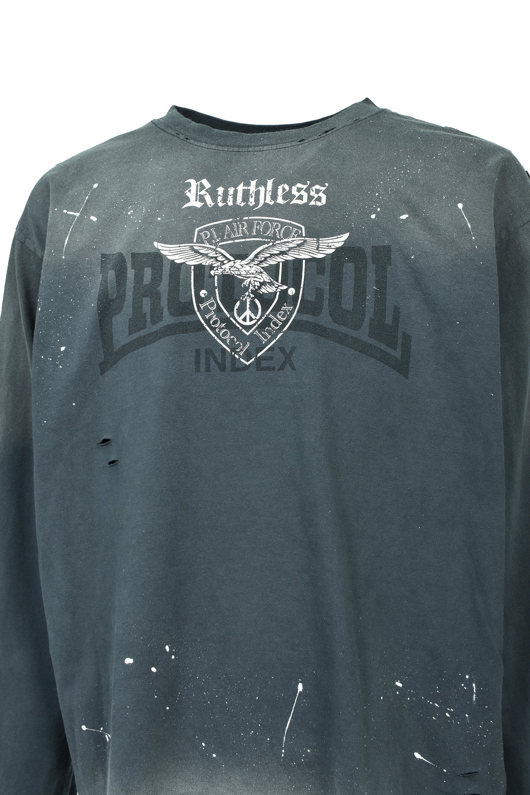 VINTAGE OVERDYED LONGSLEEVE (EXCLUSIVE) / BLK