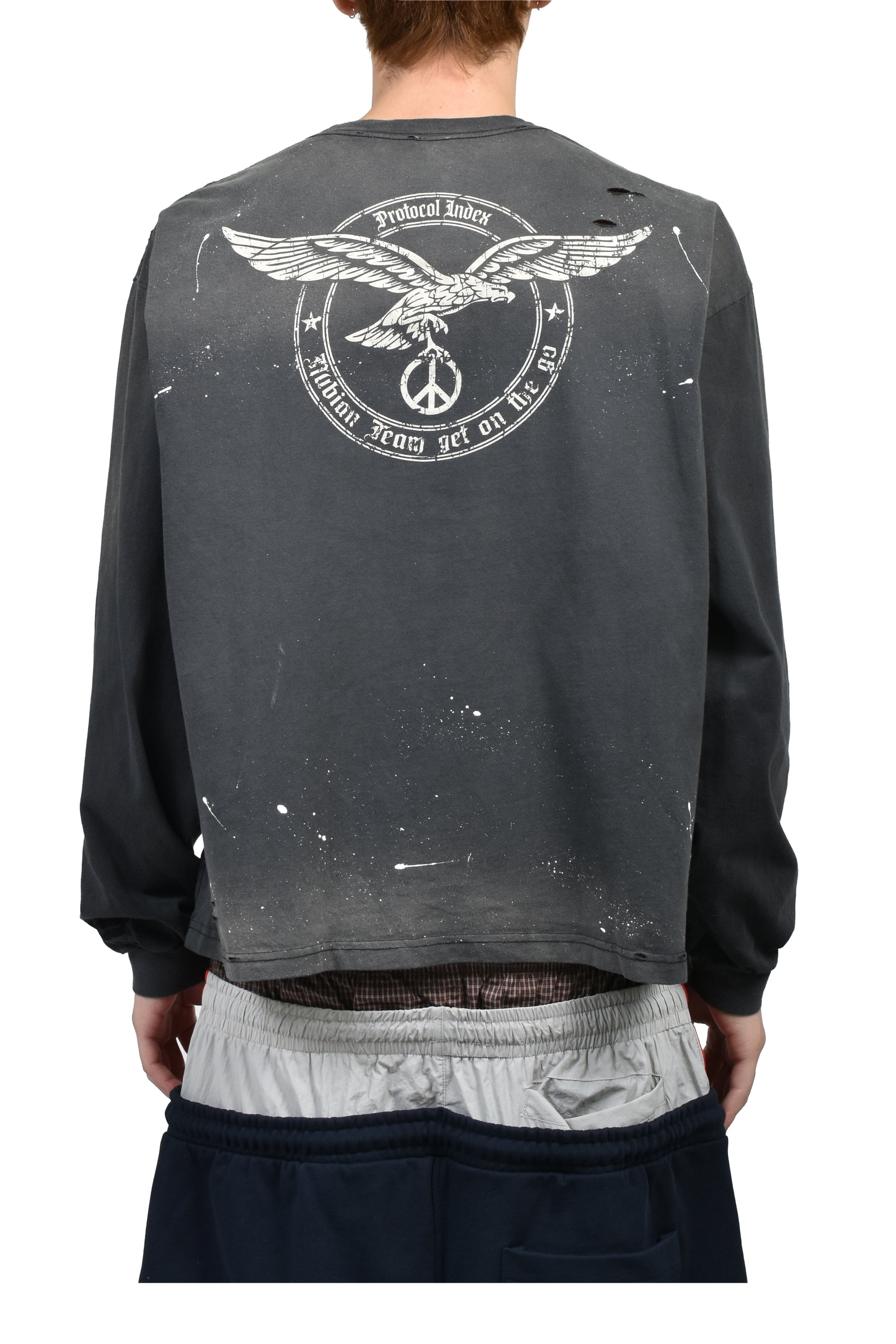 VINTAGE OVERDYED LONGSLEEVE (EXCLUSIVE) / BLK