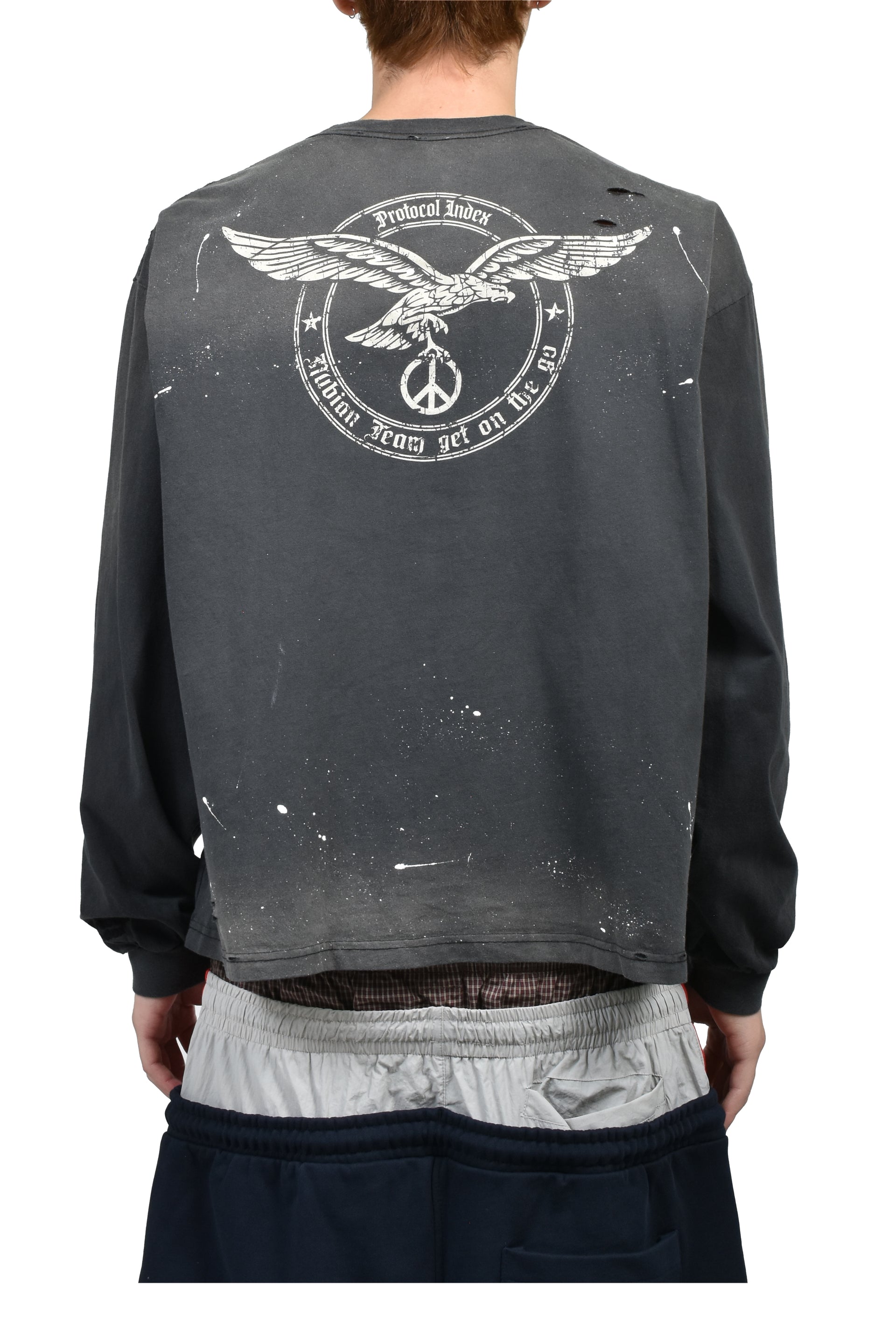 VINTAGE OVERDYED LONGSLEEVE (EXCLUSIVE) / BLK
