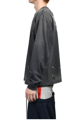 VINTAGE OVERDYED LONGSLEEVE (EXCLUSIVE) / BLK