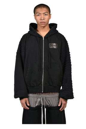 BORO ZIP HOODIE / BLK