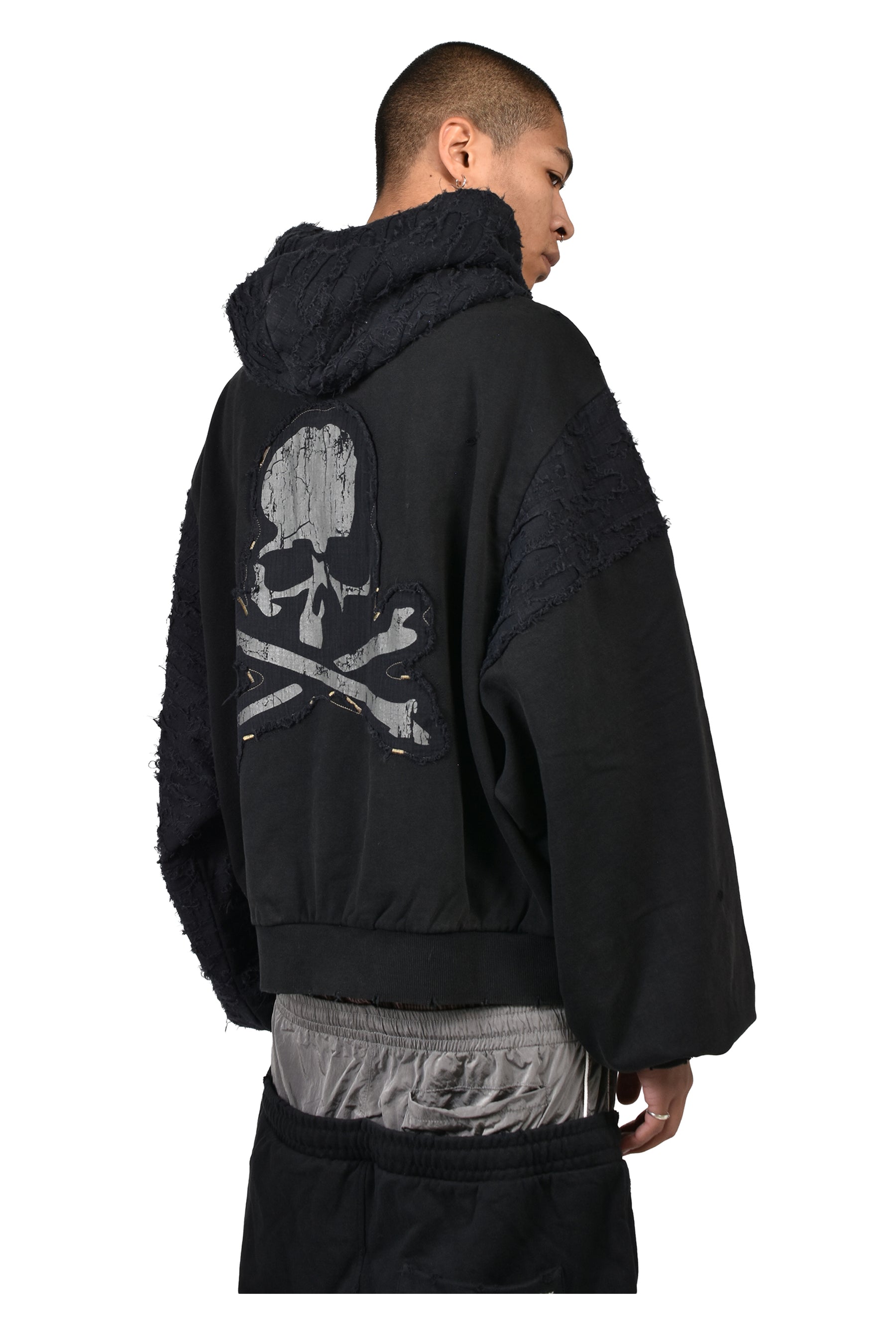 BORO ZIP HOODIE / BLK