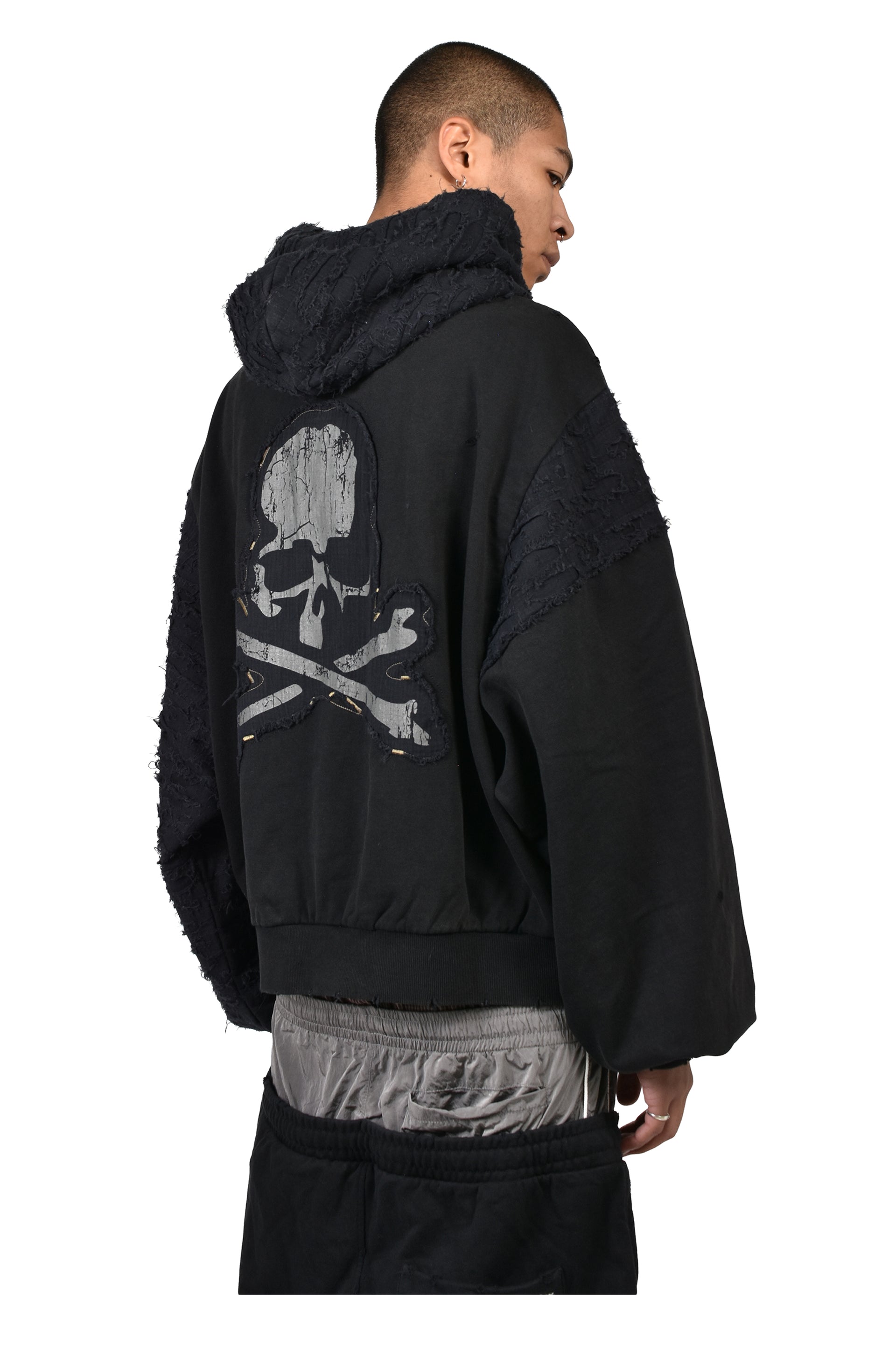 BORO ZIP HOODIE / BLK