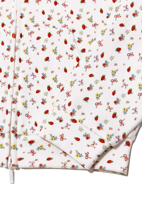LAZY SUNDAY TERRY ZIP UP / STRAWBERRY BOW 