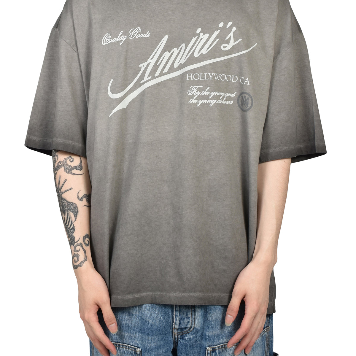 AMIRI アミリ FW26 CRYST QLTY GOODS LJ SKATE TEE / BLK - NUBIAN