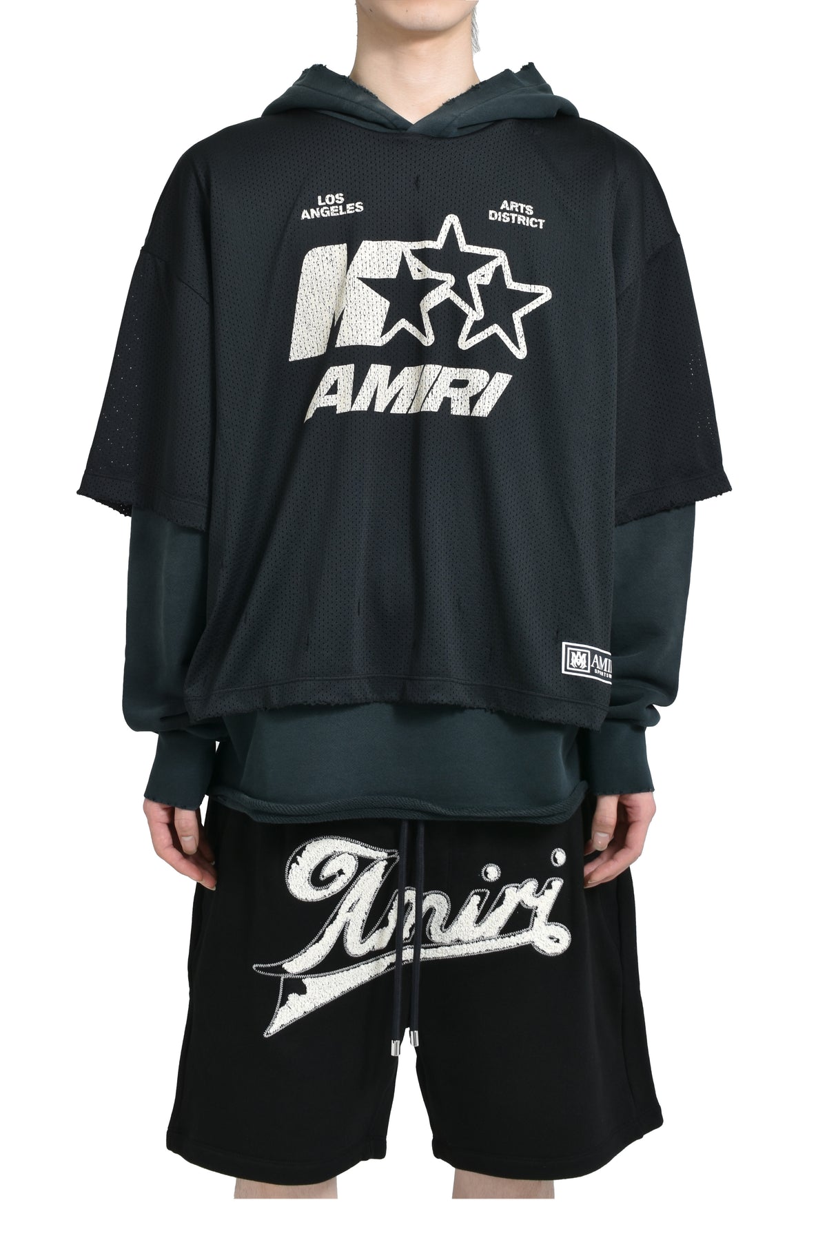 MA STAR MESH HOODIE / BLK