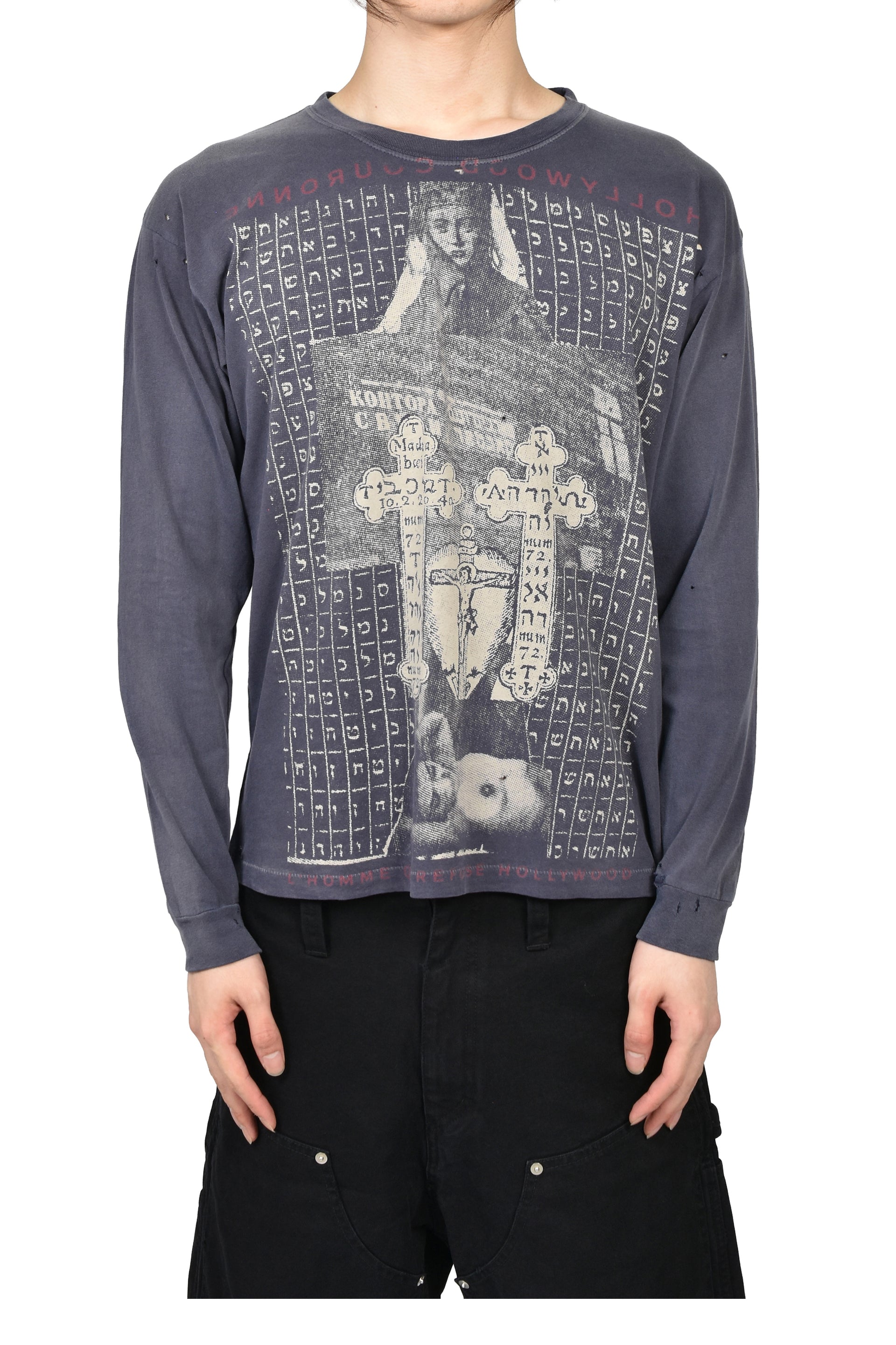 HOLLYWOOD COURONNE LS T-SHIRT / ANTIQUE PURPLE