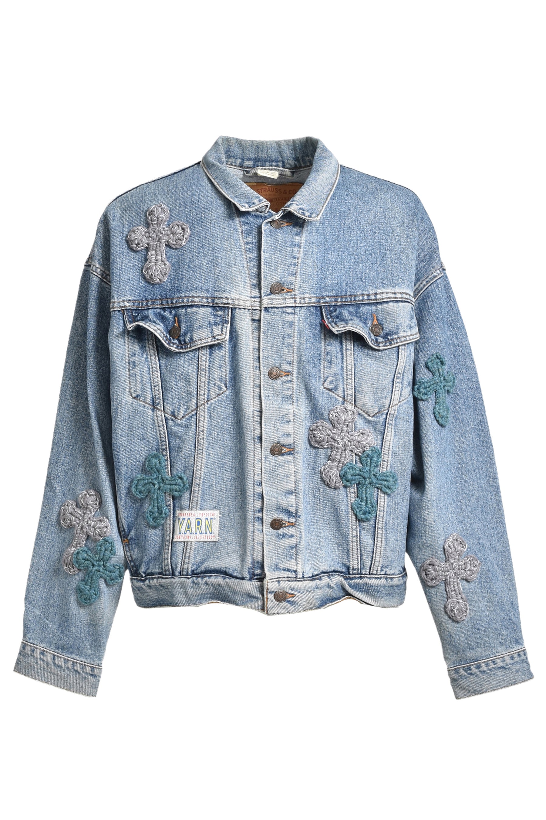 3D CROSS DENIM JACKET / MULTI