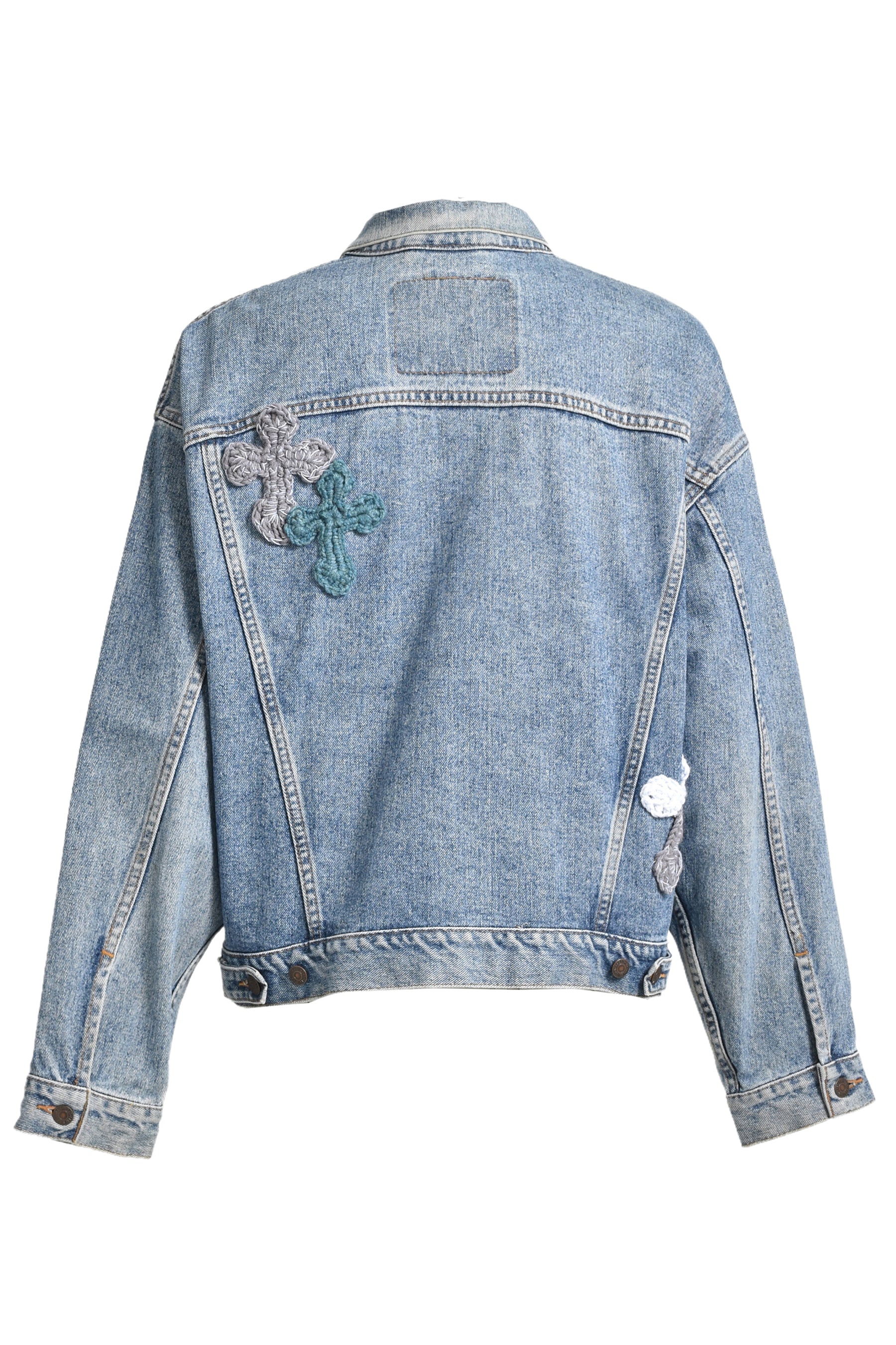 3D CROSS DENIM JACKET / MULTI