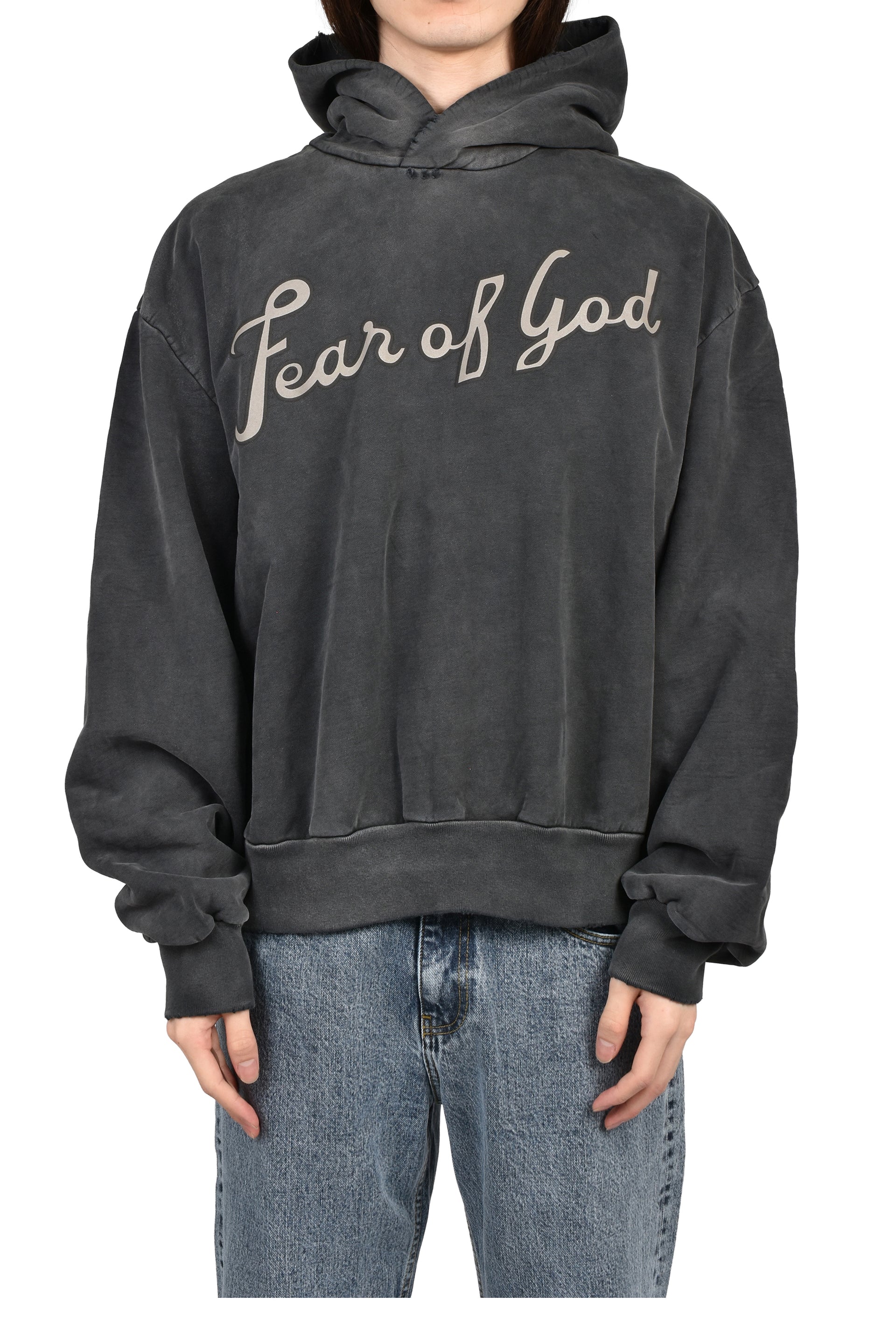 "26" CLASSIC FIT HALF RAGLAN HOODIE / OFF BLK