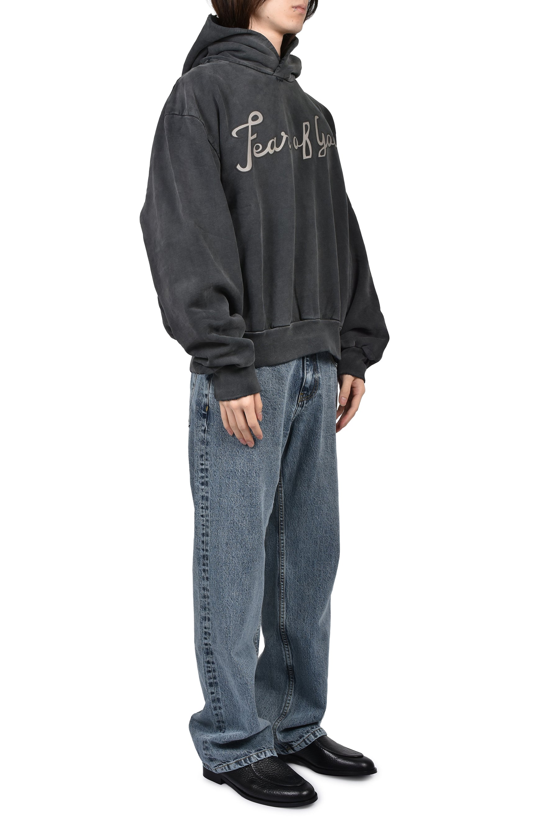 "26" CLASSIC FIT HALF RAGLAN HOODIE / OFF BLK