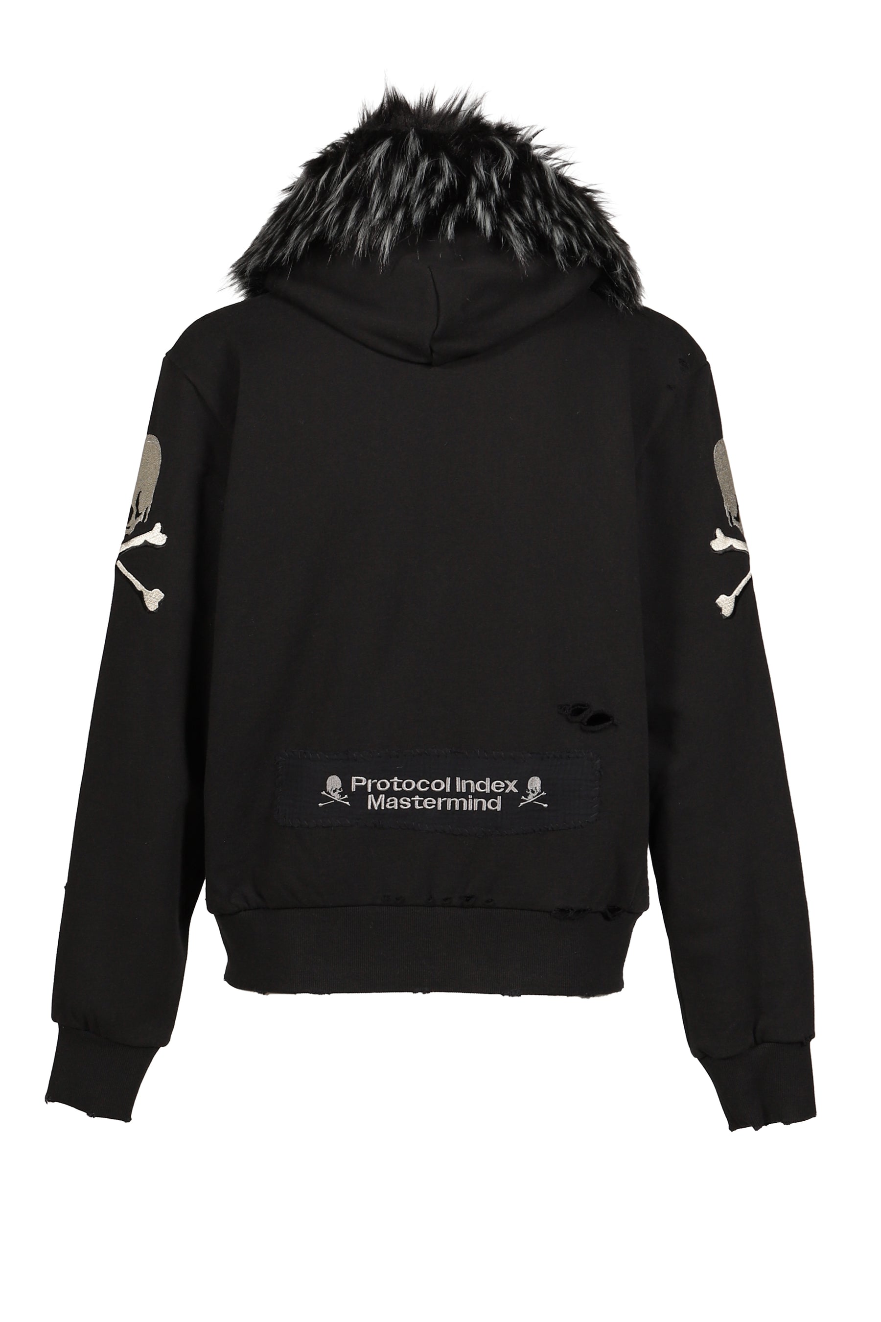 FUR ZIP HOODIE / BLK