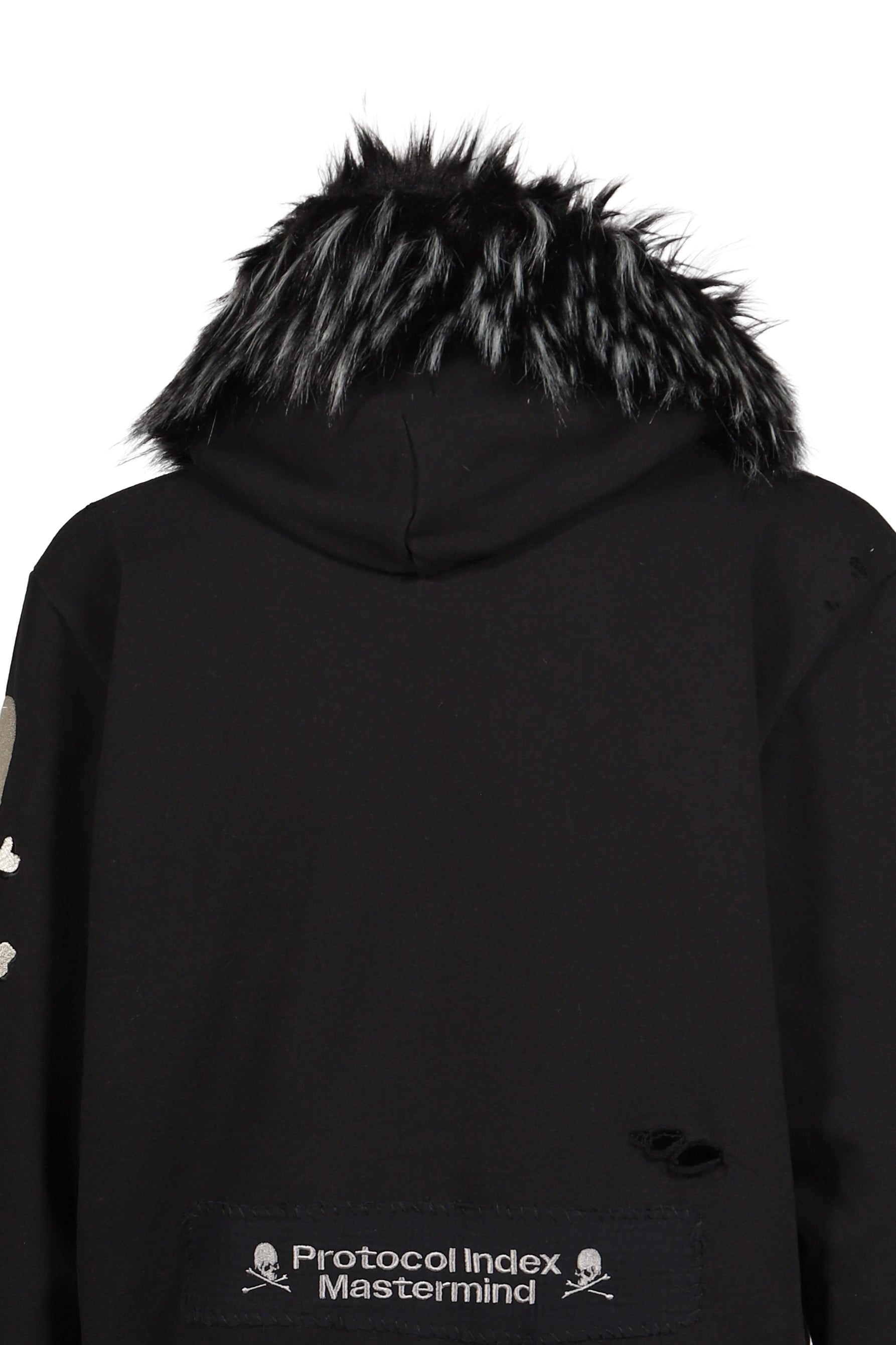 FUR ZIP HOODIE / BLK