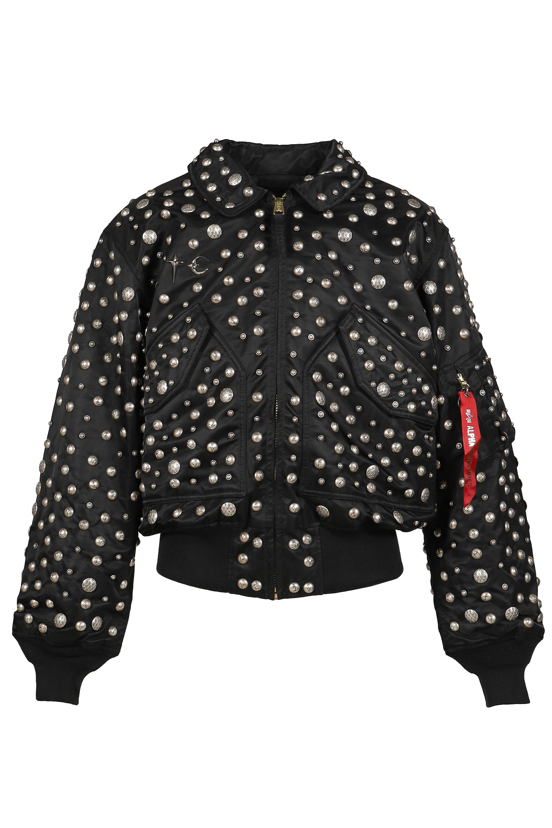 AI CWU 45/P FLIGHT JACKET (ALL OVER RIVET VERSION) / BLK