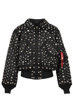AI CWU 45/P FLIGHT JACKET (ALL OVER RIVET VERSION) / BLK 