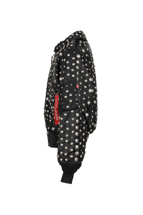 AI CWU 45/P FLIGHT JACKET (ALL OVER RIVET VERSION) / BLK 