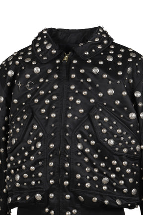 AI CWU 45/P FLIGHT JACKET (ALL OVER RIVET VERSION) / BLK 