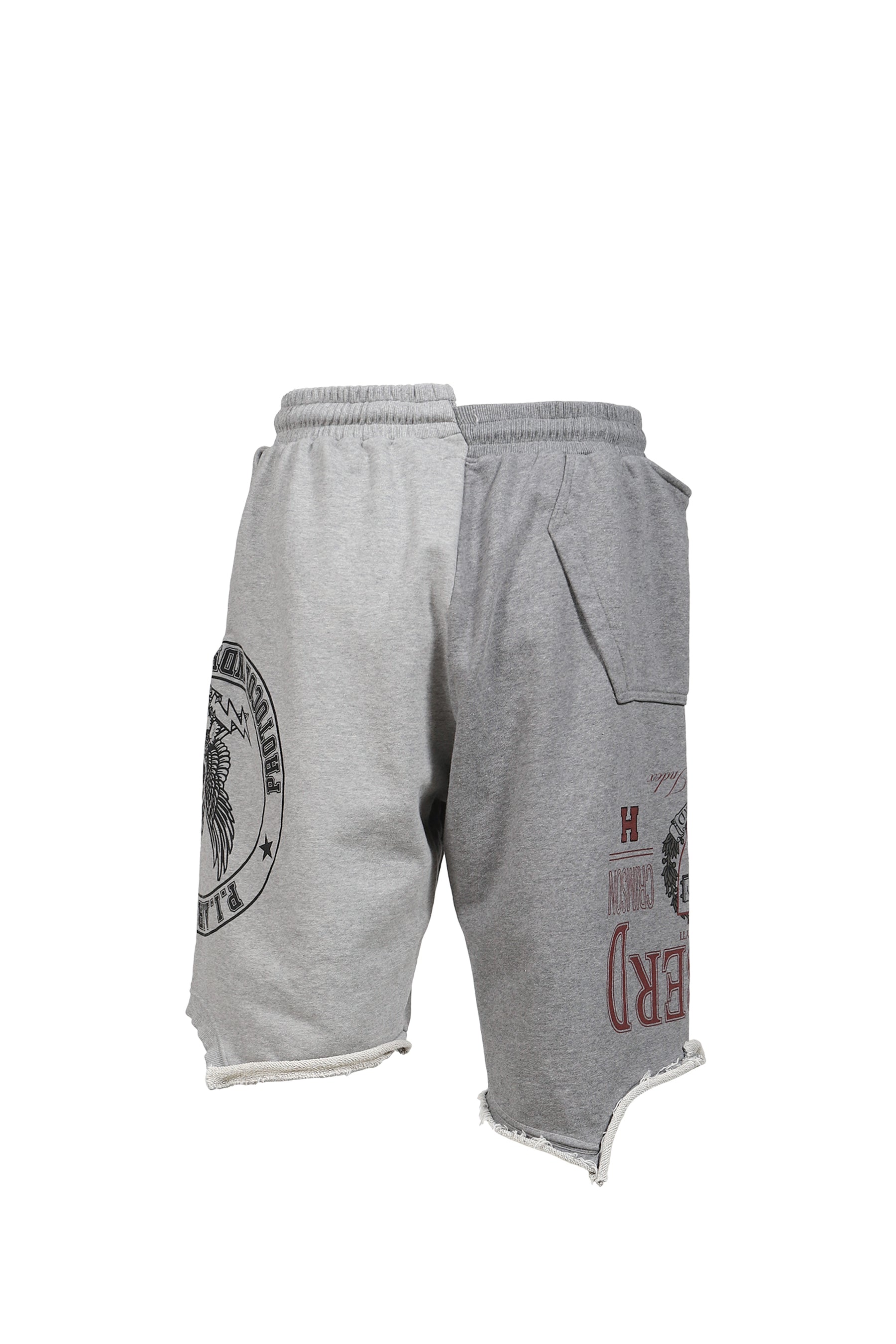 RECONSTRUCTED SWEAT SHORTS / GRY