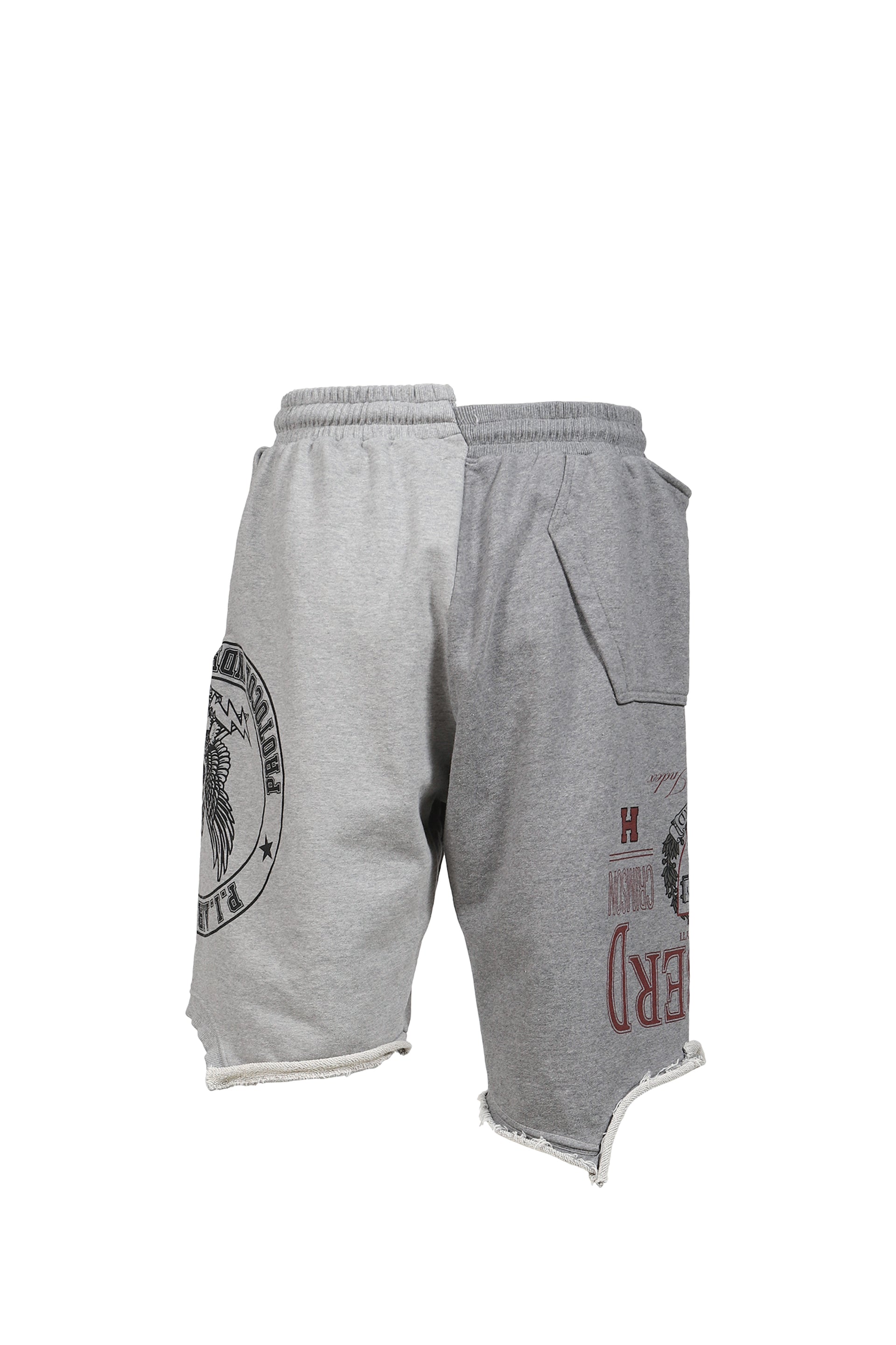 RECONSTRUCTED SWEAT SHORTS / GRY