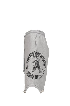RECONSTRUCTED SWEAT SHORTS / GRY