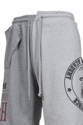 RECONSTRUCTED SWEAT SHORTS / GRY